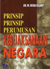 Prinsip Prinsip Perumusan Kebijaksanaan Negara